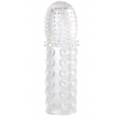Прозрачная закрытая гелевая насадка - 13,5 см. - Toyfa Basic - в Прокопьевске купить с доставкой