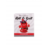 Стимулирующий презерватив-насадка Roll   Ball Strawberry - Sitabella - купить с доставкой в Прокопьевске