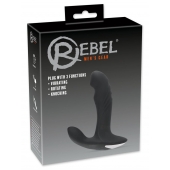 Черный вибромассажер простаты с функцией римминга Plug with Perineum Stimulator - 16,6 см. - Orion - в Прокопьевске купить с доставкой