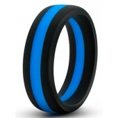 Черно-синее эрекционное кольцо Silicone Go Pro Cock Ring - Blush Novelties - в Прокопьевске купить с доставкой