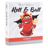 Стимулирующий презерватив-насадка Roll   Ball Cherry - Sitabella - купить с доставкой в Прокопьевске