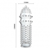 Закрытая прозрачная насадка Crystal sleeve - 14,2 см. - Erowoman-Eroman - в Прокопьевске купить с доставкой