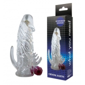 Закрытая прозрачная вибронасадка на пенис Crystal Sleeve Vibe - Erowoman-Eroman - в Прокопьевске купить с доставкой