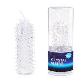 Закрытая рельефная насадка Crystal sleeve с усиками - 12 см. - Erowoman-Eroman - в Прокопьевске купить с доставкой