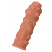 Телесная реалистичная насадка KOKOS Extreme Sleeve 11 с дополнительной стимуляцией - 12,7 см. - KOKOS - в Прокопьевске купить с доставкой