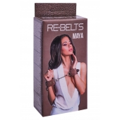Коричневые кожаные наручники Maya - Rebelts - купить с доставкой в Прокопьевске Коричневые кожаные наручники Maya - Rebelts - купить с доставкой в Прокопьевске