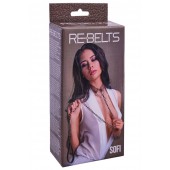 Коричневый поводок и чокер с кольцом Sofi - Rebelts - купить с доставкой в Прокопьевске