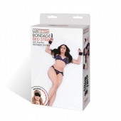 Чёрные манжеты для фиксации на кровати Bondage Bed Strap - Lux Fetish - купить с доставкой в Прокопьевске