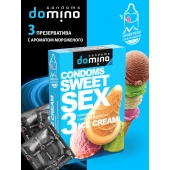 Презервативы для орального секса DOMINO Sweet Sex с ароматом мороженого - 3 шт. - Domino - купить с доставкой в Прокопьевске