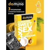 Презервативы для орального секса DOMINO Sweet Sex с ароматом тропических фруктов - 3 шт. - Domino - купить с доставкой в Прокопьевске