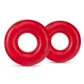Набор из 2 красных эрекционных колец DONUT RINGS OVERSIZED - Blush Novelties - в Прокопьевске купить с доставкой