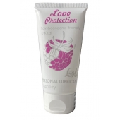 Лубрикант на водной основе с ароматом малины Love Protection Raspberry - 50 мл. - Lola Games - купить с доставкой в Прокопьевске
