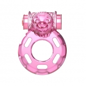 Розовое эрекционное кольцо с вибрацией Pink Bear - Baile - в Прокопьевске купить с доставкой
