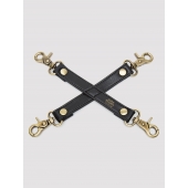 Черный фиксатор для манжет Bound to You Faux Leather Hogtie - Fifty Shades of Grey - купить с доставкой в Прокопьевске