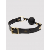 Черный кляп-шар Bound to You Faux Leather Ball Gag - Fifty Shades of Grey - купить с доставкой в Прокопьевске