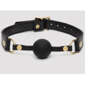 Черный кляп-шар Bound to You Faux Leather Ball Gag - Fifty Shades of Grey - купить с доставкой в Прокопьевске