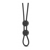 Черное двойное эрекционное лассо Silicone Double Loop Cock Ring - Blush Novelties - в Прокопьевске купить с доставкой