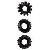 Набор из 3 черных эрекционных колец SET OF 3 COCKRINGS - Dream Toys - в Прокопьевске купить с доставкой