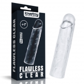Прозрачная насадка-удлинитель Flawless Clear Penis Sleeve Add 1 - 15,5 см. - Lovetoy - в Прокопьевске купить с доставкой