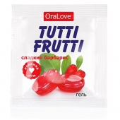 Гель-смазка Tutti-frutti со вкусом барбариса - 4 гр. - Биоритм - купить с доставкой в Прокопьевске