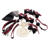 Черно-красный бондажный набор Bow-tie - ToyFa - купить с доставкой в Прокопьевске