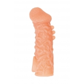 Телесная закрытая насадка с шершавой головкой Cock Sleeve Size L - 17,6 см. - KOKOS - в Прокопьевске купить с доставкой