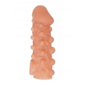Телесная закрытая насадка с шариками Cock Sleeve Size S - 13,8 см. - KOKOS - в Прокопьевске купить с доставкой