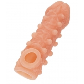 Телесная закрытая насадка с шариками Cock Sleeve Size S - 13,8 см. - KOKOS - в Прокопьевске купить с доставкой