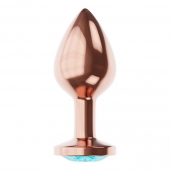 Пробка цвета розового золота с малиновым кристаллом Diamond Topaz Shine L - 8,3 см. - Lola Games - купить с доставкой в Прокопьевске