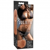 Мастурбатор-вагина цвета карамели Julieta с вибрацией - Blush Novelties - в Прокопьевске купить с доставкой