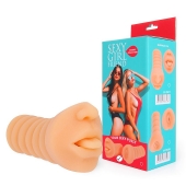 Телесный мастурбатор-ротик с высунутым язычком - Bior toys - в Прокопьевске купить с доставкой