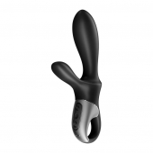 Черный анальный вибратор Heat Climax+ с функцией нагрева - 20,6 см. - Satisfyer - в Прокопьевске купить с доставкой