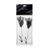 Зажимы для сосков с черными перьями Sweet Caress Feather Nipple Clumps - Sweet Caress - купить с доставкой в Прокопьевске