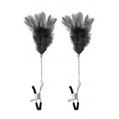 Зажимы для сосков с черными перьями Sweet Caress Feather Nipple Clumps - Sweet Caress - купить с доставкой в Прокопьевске