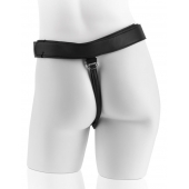 Страпон с телесной насадкой 7  Uncut with Strap on Harness - 18 см. - Pipedream - купить с доставкой в Прокопьевске