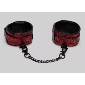 Красно-черные оковы Reversible Faux Leather Ankle Cuffs - Fifty Shades of Grey - купить с доставкой в Прокопьевске