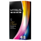 Цветные ароматизированные презервативы VITALIS PREMIUM color   flavor - 12 шт. - Vitalis - купить с доставкой в Прокопьевске