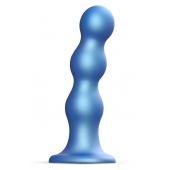 Голубая насадка Strap-On-Me Dildo Plug Balls size L - Strap-on-me - купить с доставкой в Прокопьевске
