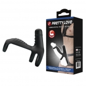 Черная вибронасадка на пенис Vibrating Penis Sling - Baile - в Прокопьевске купить с доставкой