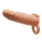 Телесная удлиняющая насадка Penis Sleeve Emmitt - 17 см. - Baile - в Прокопьевске купить с доставкой