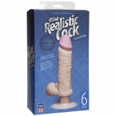 Вибромассажер-реалистик на присоске The Realistic Cock ULTRASKYN Vibrating 6”- 21,6 см. - Doc Johnson