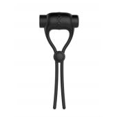 Черное перезаряжаемое эрекционное вибролассо №01 Vibrating Cock Ring - Erozon - в Прокопьевске купить с доставкой
