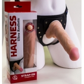 Страпон Harness из двух предметов: регулируемые трусики и насадка-фаллос - 17,5 см. - LOVETOY (А-Полимер) - купить с доставкой в Прокопьевске