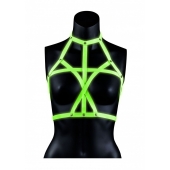 Портупея Bra Harness с неоновым эффектом - размер L-XL - Shots Media BV - купить с доставкой в Прокопьевске