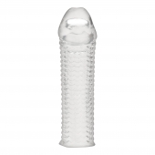 Текстурированная насадка на пенис Clear Textured Penis Enhancing Sleeve Extension - 16,5 см. - BlueLine - в Прокопьевске купить с доставкой