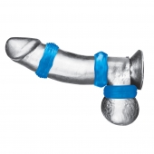 Комплект из трех голубых колец для эрекции 3-Pack Nuts   Bolts Stretch Cock Ring Set - BlueLine - в Прокопьевске купить с доставкой