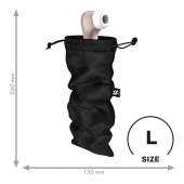 Черный мешочек для хранения игрушек Treasure Bag L - Satisfyer - купить с доставкой в Прокопьевске