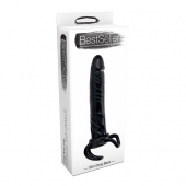 Чёрная насадка-фаллос для двойного проникновения INFLATABLE DILDO SLIM DONG  - 13,5 см. - Toyz4lovers - в Прокопьевске купить с доставкой