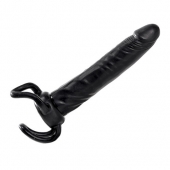 Чёрная насадка-фаллос для двойного проникновения INFLATABLE DILDO SLIM DONG  - 13,5 см. - Toyz4lovers - в Прокопьевске купить с доставкой