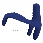 Синяя вибронасадка на пенис Vibrating Penis Sling - Baile - в Прокопьевске купить с доставкой